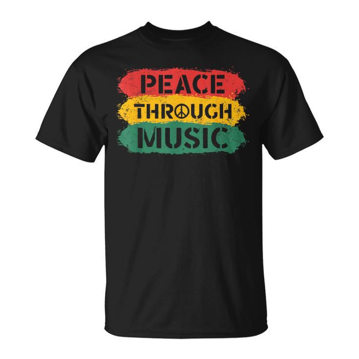 音楽を通したビンテージピース Tシャツ