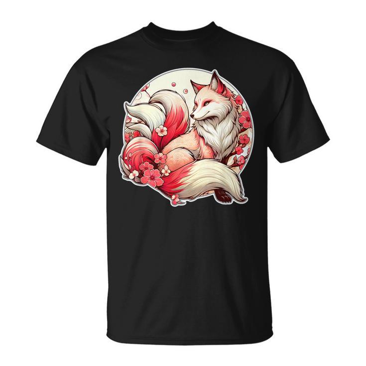 魅惑のキツネマジック：日本の九尾のキツネ編 Tシャツ