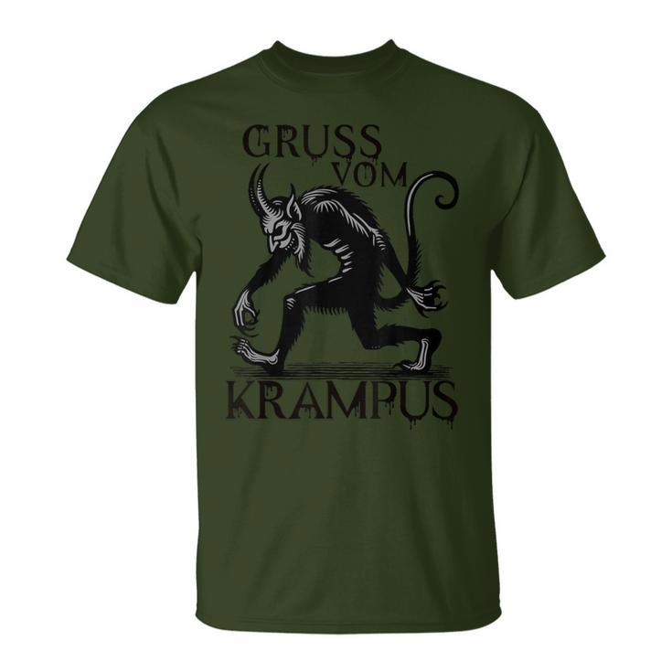 Grussom Krampus Dark Christmas Horror Krampusaludos Camiseta unisex