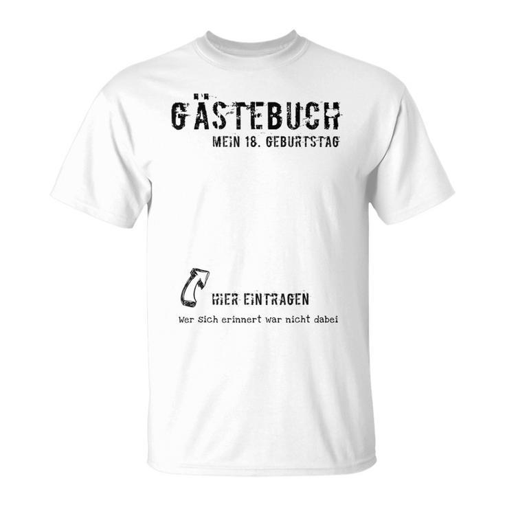 18th Birthday Guest Book Boy Or Girl T-Shirt