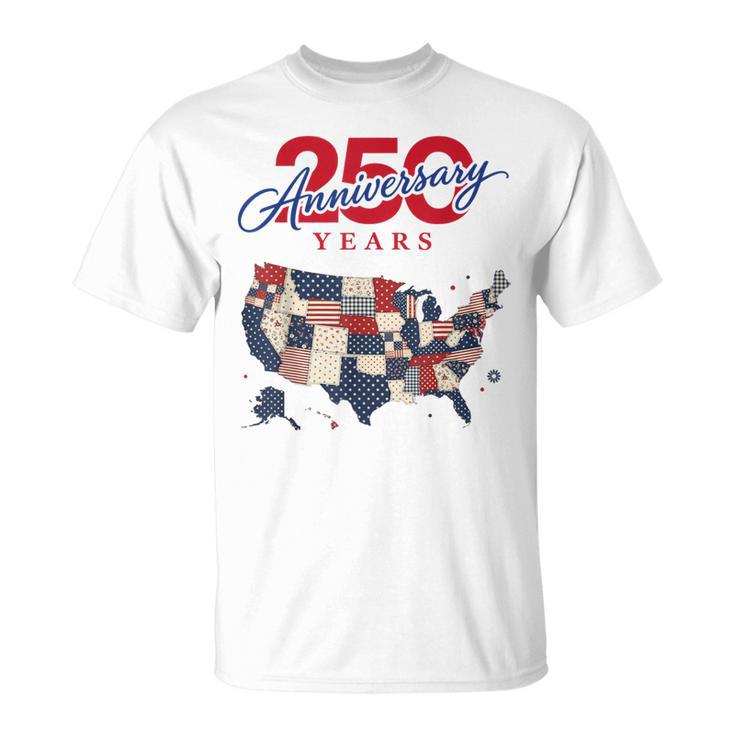 250年の独立記念日 愛国心が強い250周年 アメリカ Tシャツ