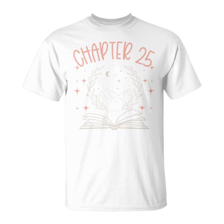 25th Birthday Women Book Lovers Chapter 25 Its My Birthday Comfort Colors Crop Top T-Shirt