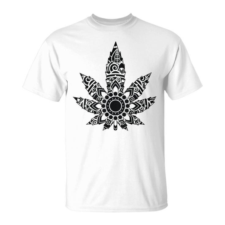 420 ウィードリーフスモーカー マリファナスモーカー メンズ レディース 曼荼羅 Tシャツ