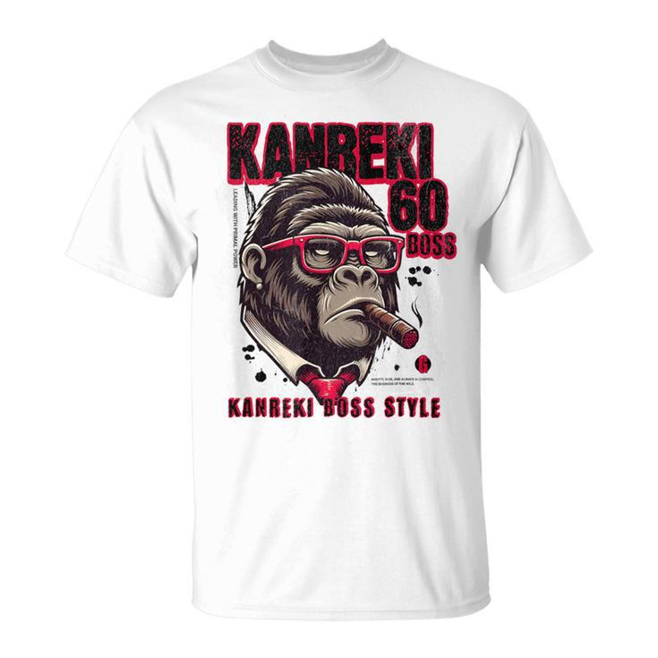 60歳 還暦祝い 長寿祝い 面白い還暦 還暦boss！人生これからが本番だ！ Tシャツ