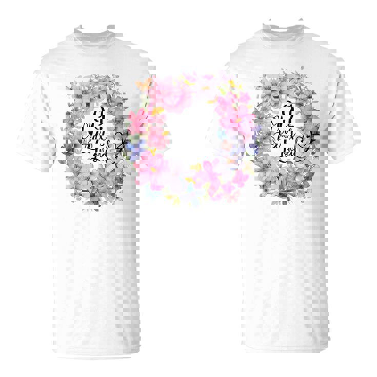 91 Years Loved 91歳の誕生日 フローラルリース ナインティワン Tシャツ