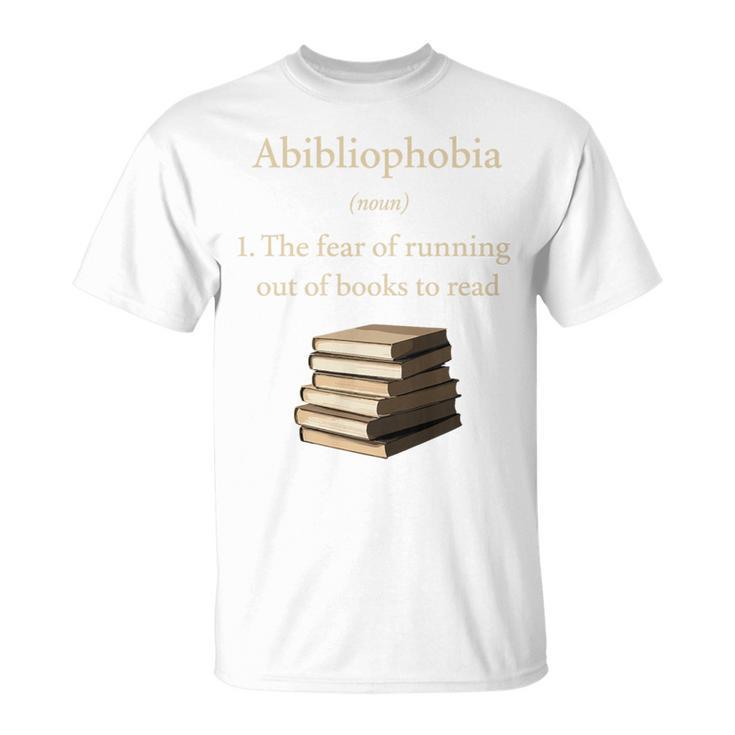 Abibliophobia Definition Book Lover Premium Tri-Blend T-Shirt