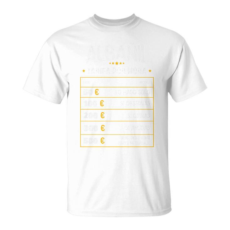 Albañil Tarifa Por Hora De Albañil Diseño Gracioso Camiseta unisex