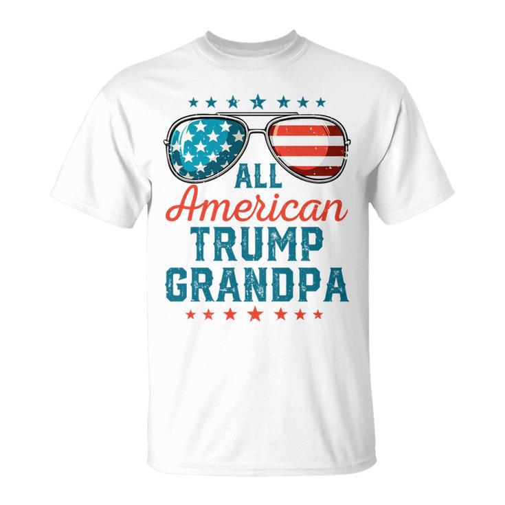 All American Trump Grandpa 4Th Of July Usa Sunglasses Performance T-Shirt