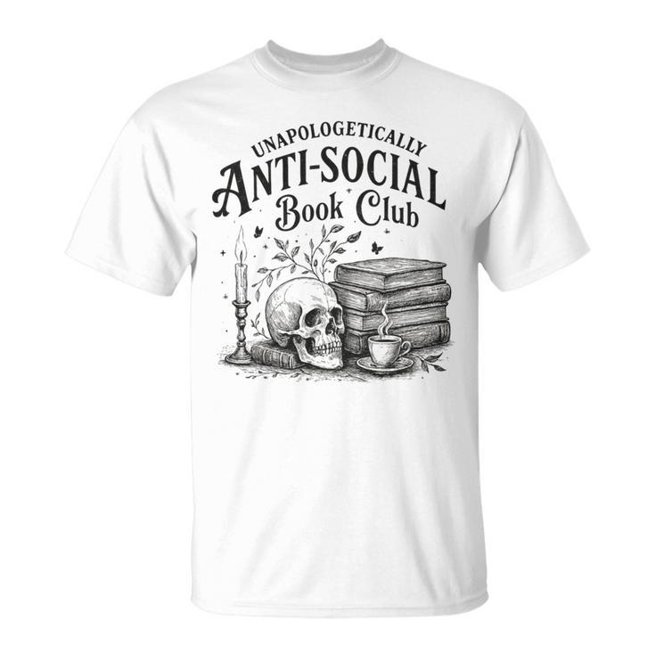 Anti-Social Book Club Bookish Introvert Readers T-Shirt