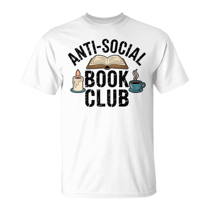 Anti-Social Book Club Booktrovert Bookish Bookworm T-Shirt