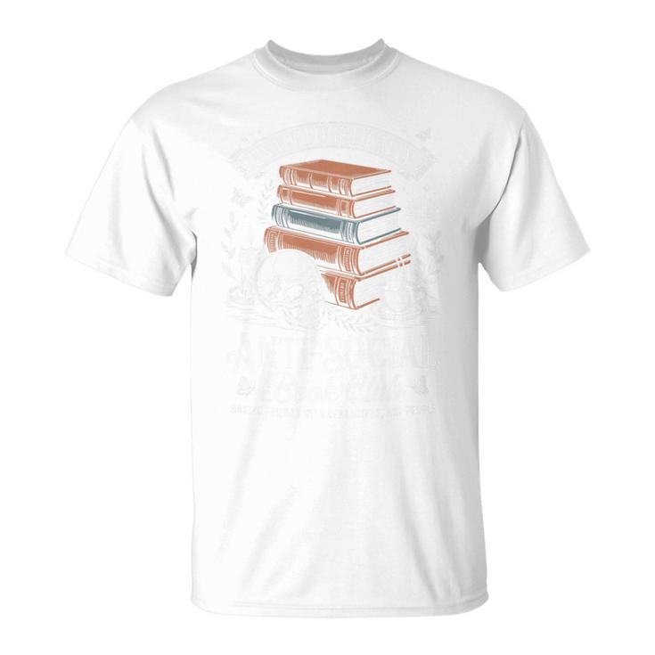 Anti-Social Book Club Reader Books & Coffee Dark Academia Premium Tri-Blend T-Shirt