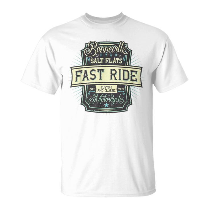 Bonnevillealt フラットオートバイウェア Tシャツ