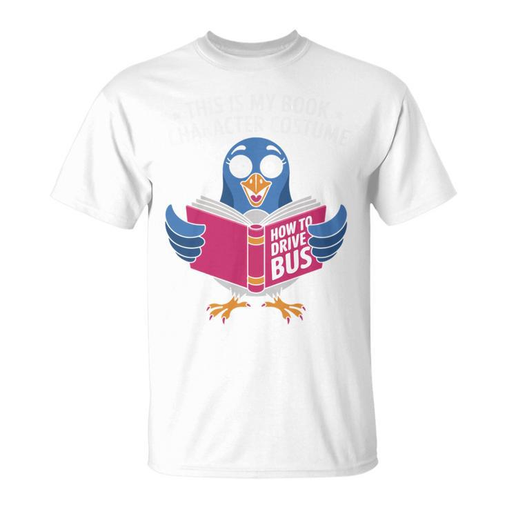 This Is My Book Character Costume Cute Pigeon Kids Reading T-Shirt