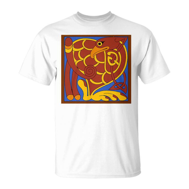Book Of Kells Celtic Knot Medieval Bird Premium Tri-Blend T-Shirt
