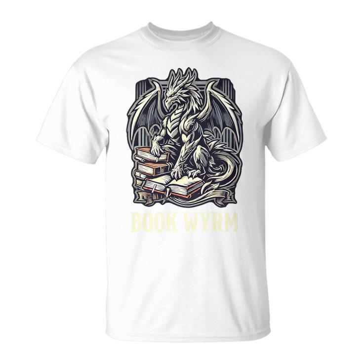 Book Lover I'm a Bookwyrm Not A Bookworm Fantasy Library Fan Premium Tri-Blend T-Shirt