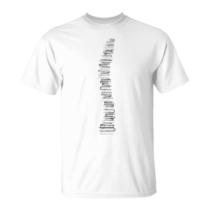 Book Lover Spine Backbone Bookworm Avid Reading Lovers Books T-Shirt