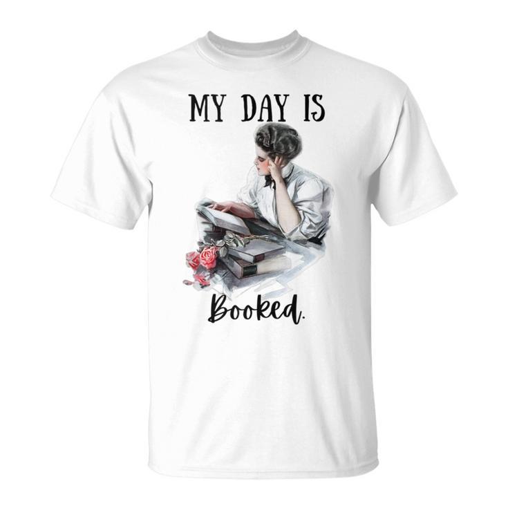 Book Lovers My Day Is Booked Vintage T-Shirt