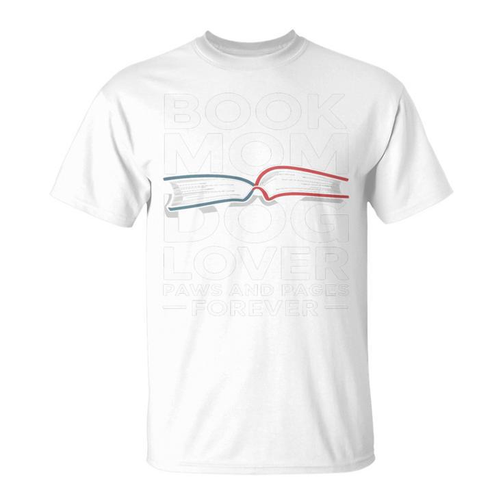 Book Mom Dog Lover Paws And Pages Forever Premium Tri-Blend T-Shirt
