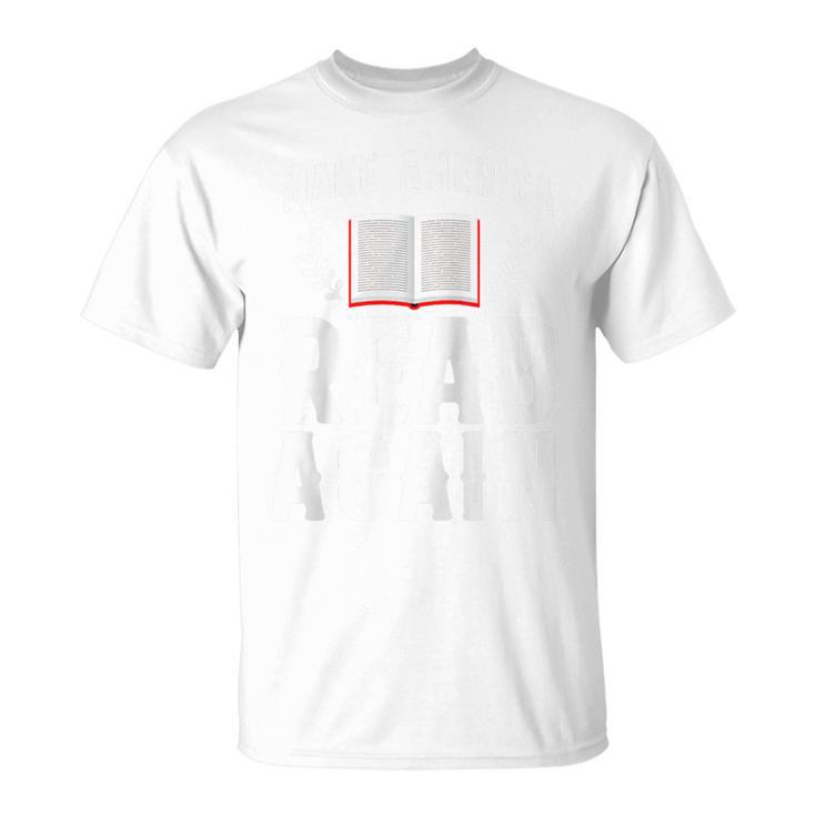 Book Reading Make America Read Again Raglan Baseball Tee T-Shirt
