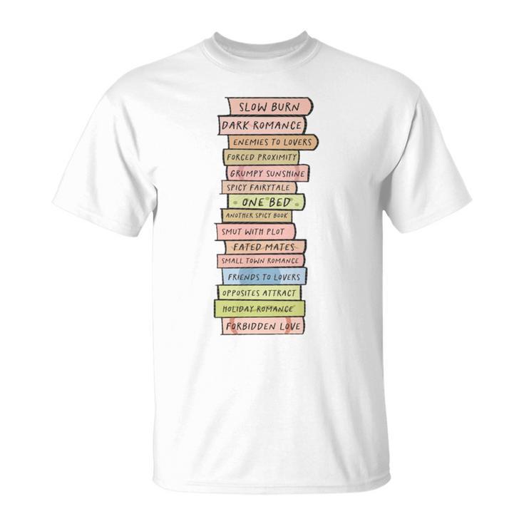 Book Trope Reader Romance Reading Bookish Tropes Lover T-Shirt