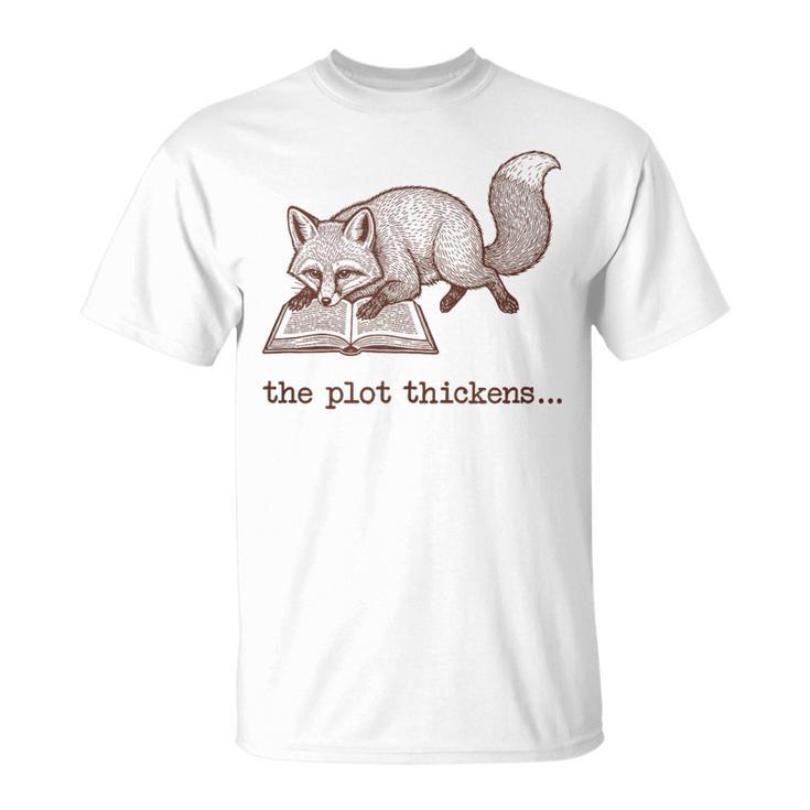 Bookish Fox Reading Fiction Novel Book Vintage Bookworms T-Shirt
