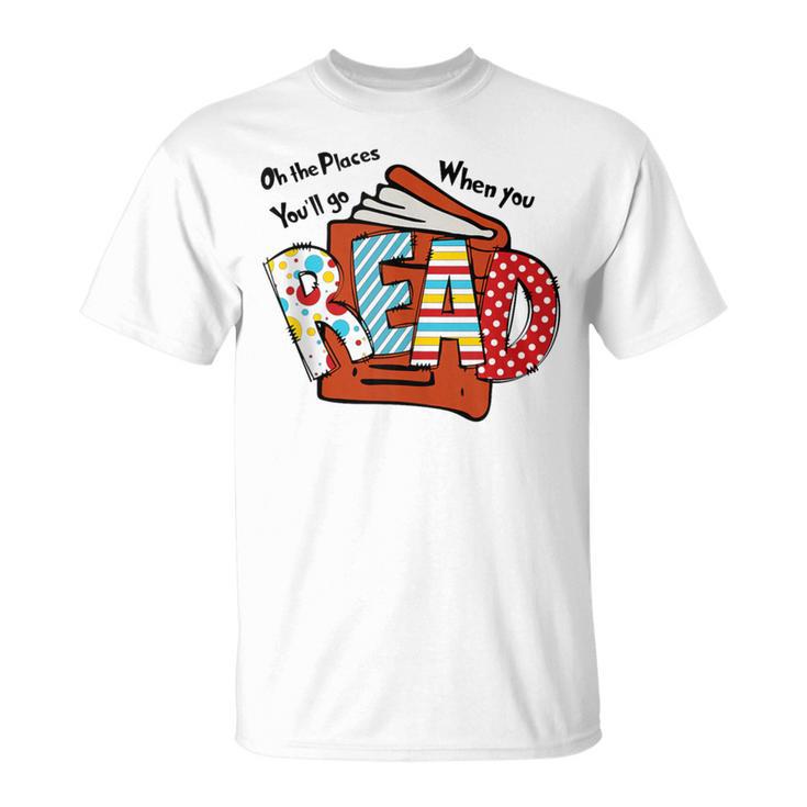Books Balloon Oh The Places You Will Go When You Read T-Shirt
