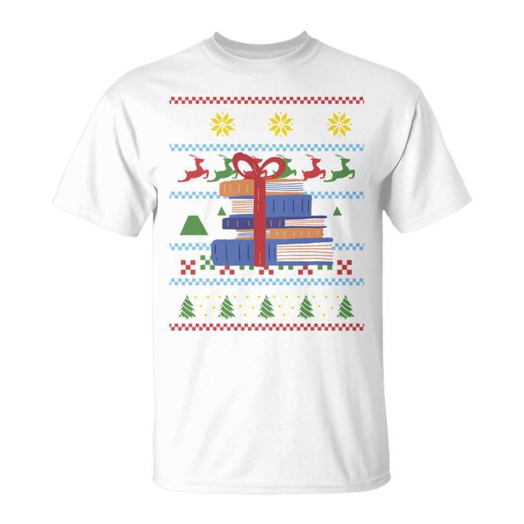 Books Reading Ugly Christmas Book Lover T-Shirt