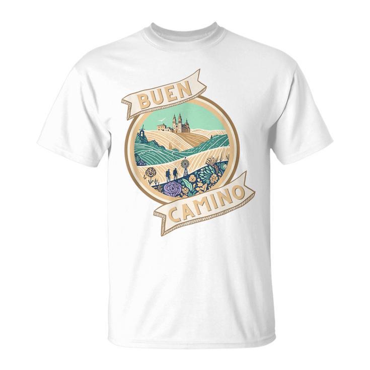 Buen Camino De Santiago Compostela Shirt Souvenir Tee Book T-Shirt