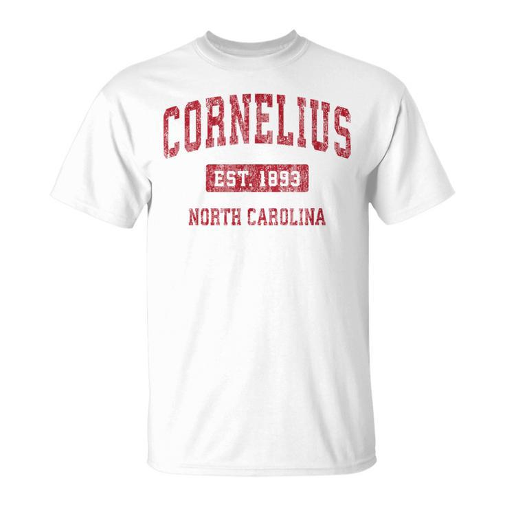 Cornelius North Carolina Nc ビンテージスポーツデザイン レッドデザイン Tシャツ