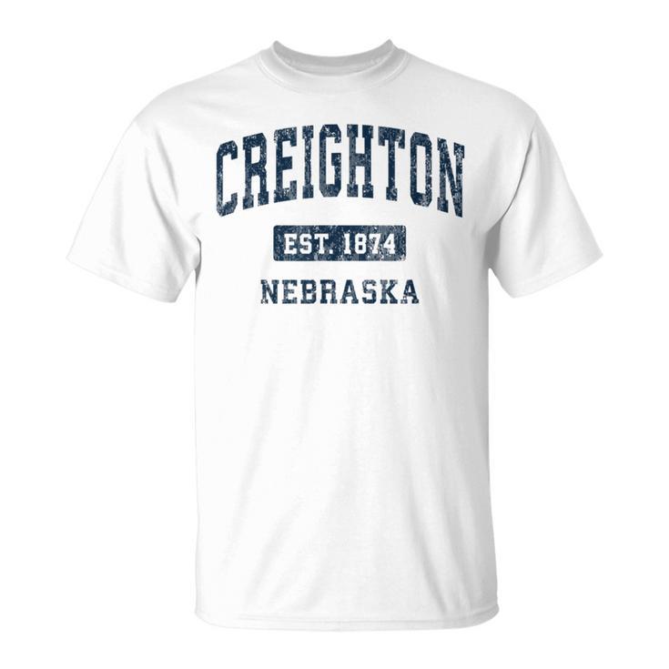 Creighton ネブラスカne ビンテージアスレチックスポーツデザイン Tシャツ