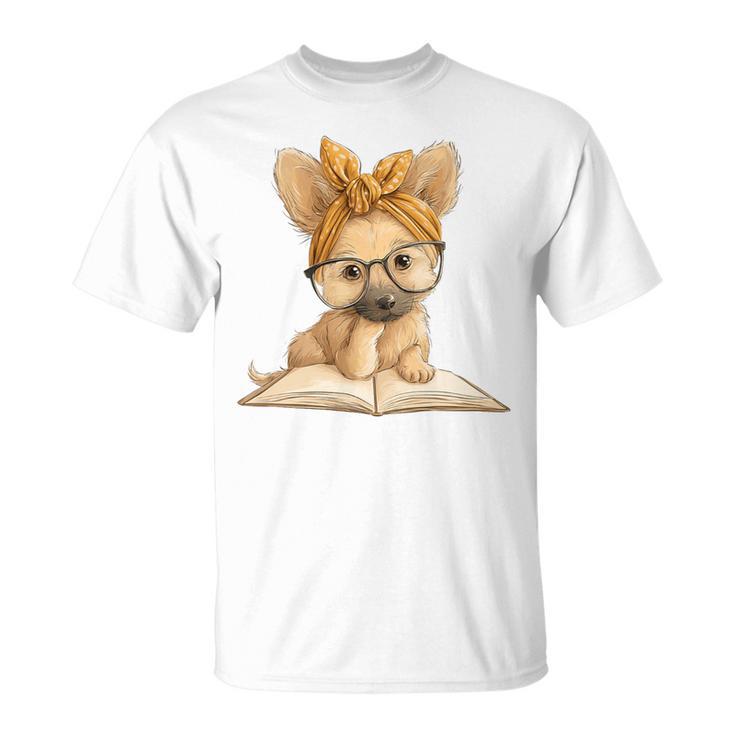 Cute Chihuahua Reading Dog Book Lover Animal Graphic Baby Premium Tri-Blend T-Shirt
