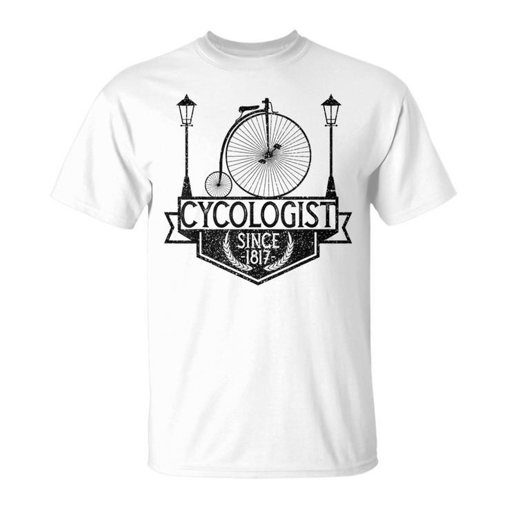 Cycologist Gentleman ビンテージ 自転車 ペニー ファージング 1817 Tシャツ