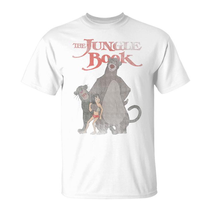 Disney The Jungle Book Group Distressed Poster T-Shirt