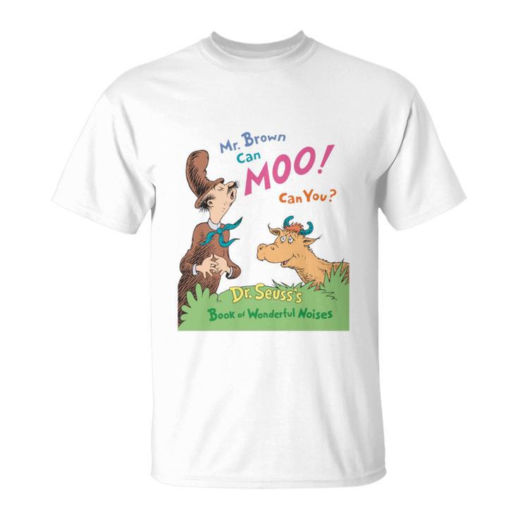 Dr Seuss Mr Brown Can Moo Book Cover T-Shirt