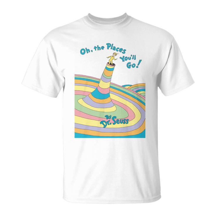 Dr Seuss Oh The Places You'Ll Go Book Cover T-Shirt