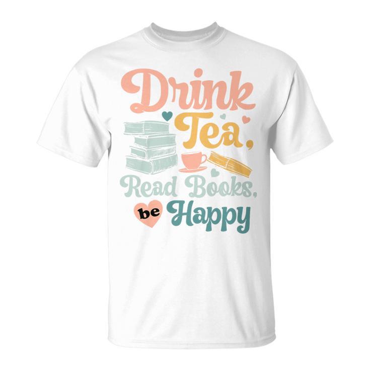 Drink Tea Read Books Nerd Book Reader Book Reading Lover Premium Tri-Blend T-Shirt