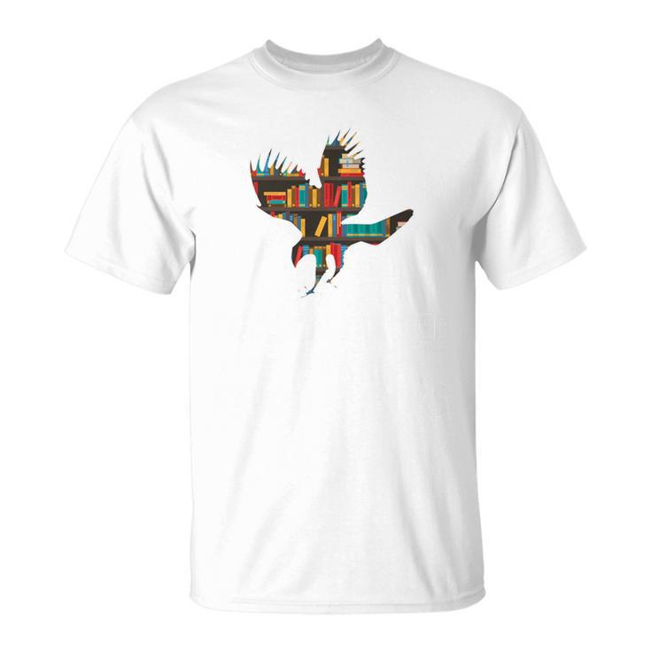 Easily Distracted By Hawks & Books Lover Falcon Bird T-Shirt