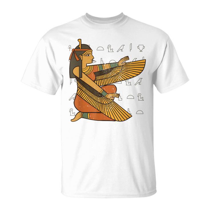 Égypte Hiéroglyphe Déesse Isis De Laie Et De La Mort T-Shirt
