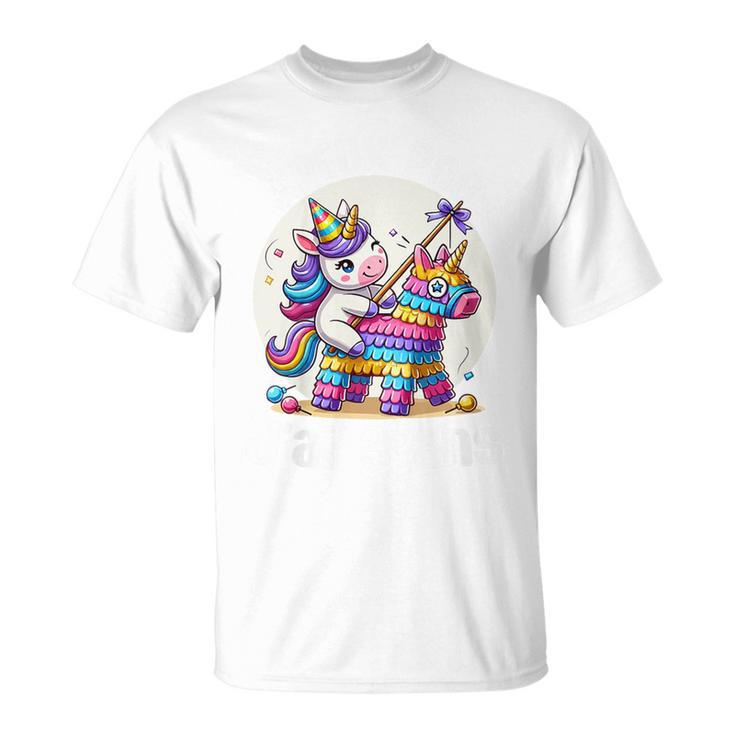 Enfant Je Peux Pas J'ai 3 Ans Anniversaire Licorne Fille Pinata T-Shirt