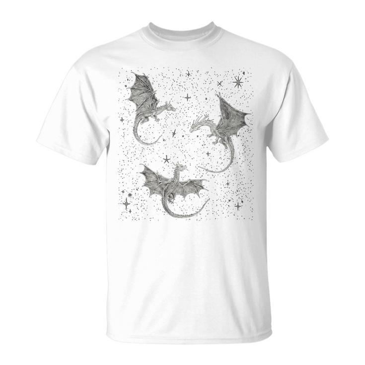 Flying Dragon Fantasy Reader For Bookworm Book Lovers T-Shirt