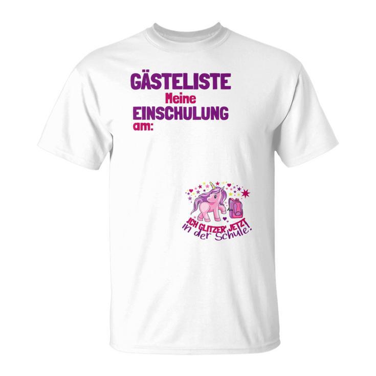 Guest List First Day At School Guest Book First Class T-Shirt
