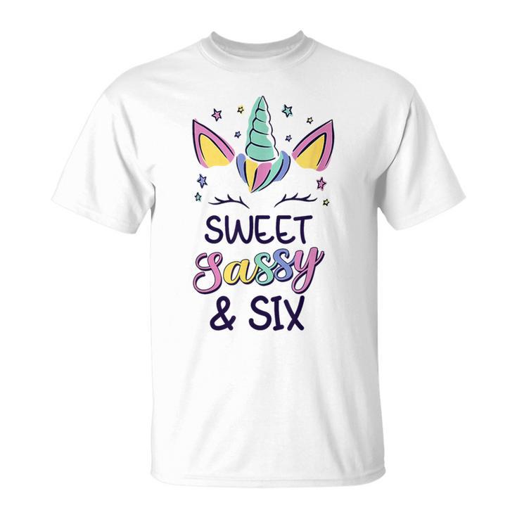 Happy 6Th Birthdayweetassy Andix Unicorn 6歳 Tシャツ