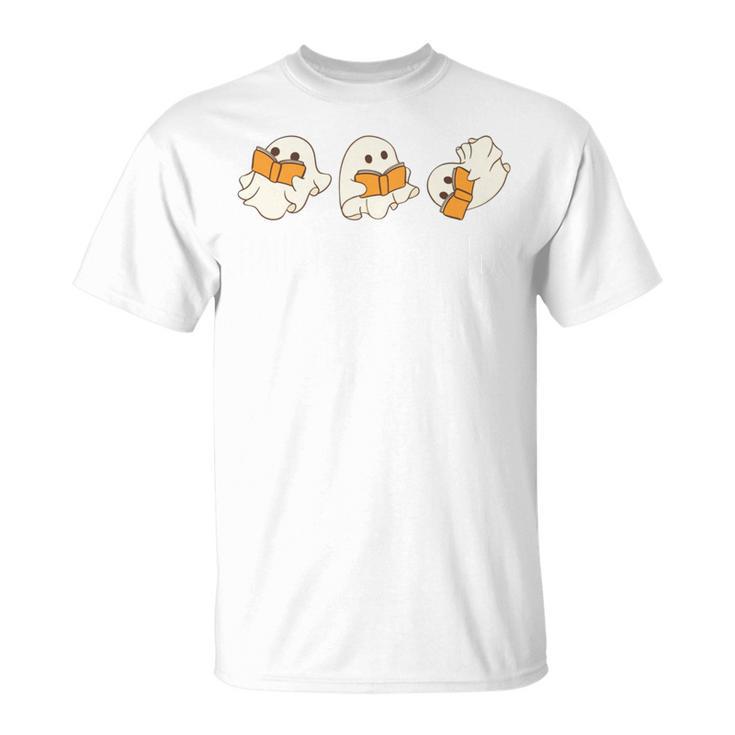 Haunted By My TBR Ghosts Reading Halloween Books T-Shirt