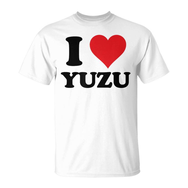 I Heart ゆず ファーストネーム I Love パーソナライズ Tシャツ