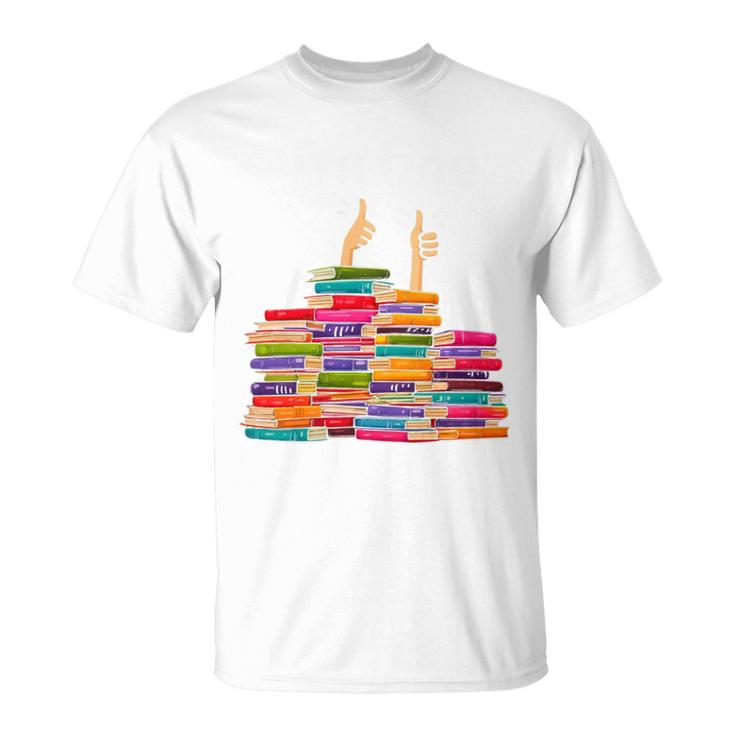 I'm Fine Reading Books Reader Book Lover Librarian T-Shirt