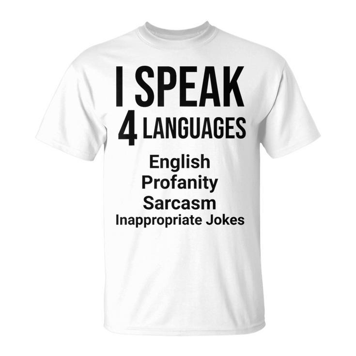 Ipeak 4 Languages おもしろ英語文法先生 Tシャツ
