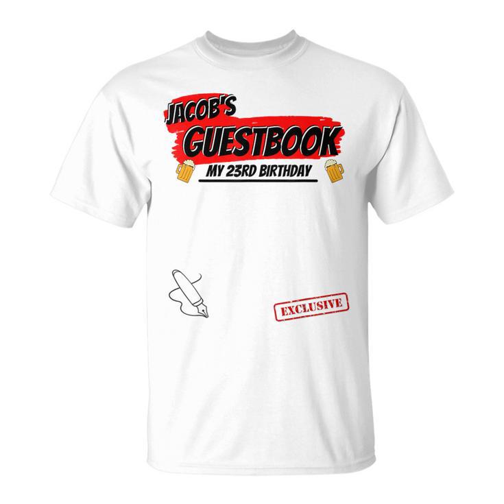 Jacob 23rd Birthday Guest Book Idea T-Shirt