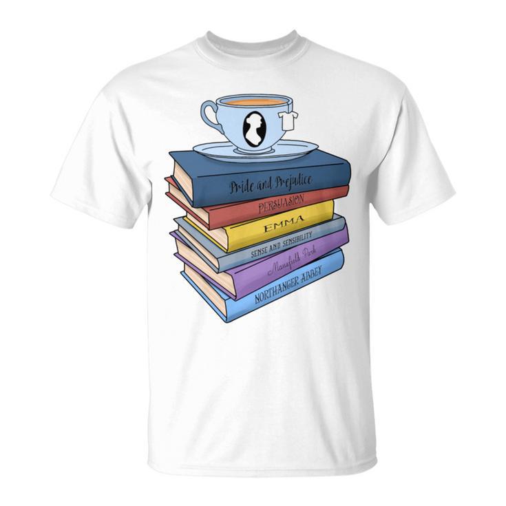 Jane Austen Books And Tea T-Shirt