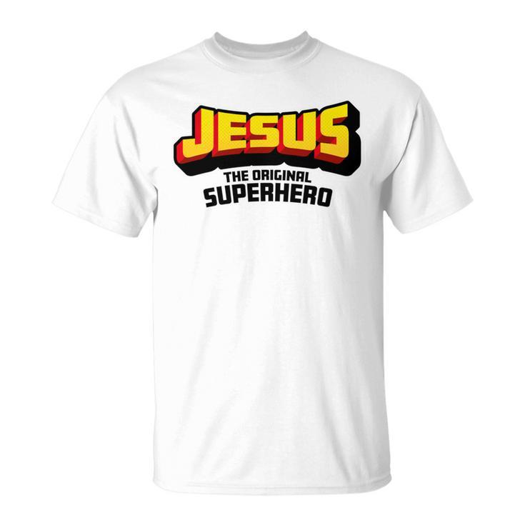 Jesus The Original Superhero Comic Book Christian Faith T-Shirt
