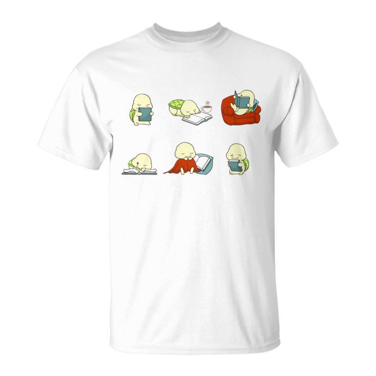 Just Bookworm Things Nerd Reading Book Tortoise Turtle Books T-Shirt